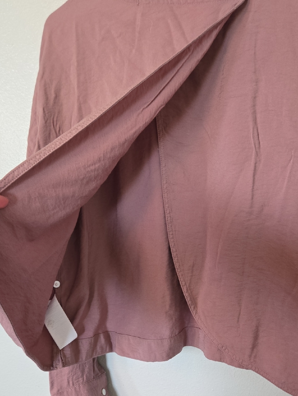 Madewell | Mauve Long Sleeve Cross Over Back Top Size Small - Picture 7 of 11
